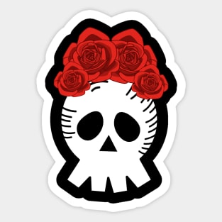 Skull n Roses Sticker